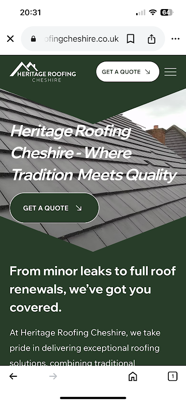 Heritage roofing Cheshire