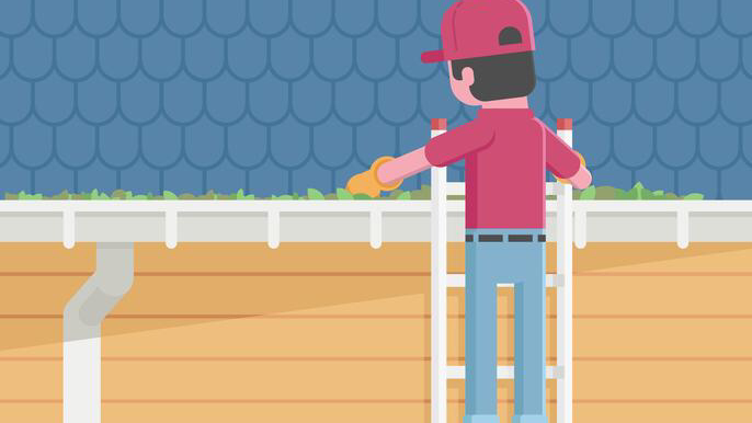Gutter clean man